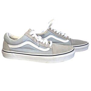 Vans Old Skool Gray Taupe Suede & Canvas Low-Top Skate Sneakers Women 10 Men 8.5